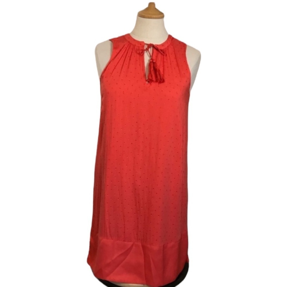 Lucky Brand - Coral tie neck sleeveless Tunic Dress Size XS